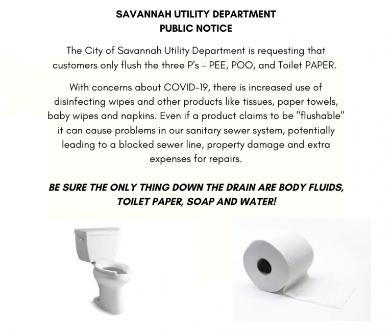 Public Notice Savannah Utility Department