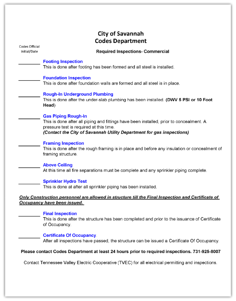 Required Inspections required-inspections