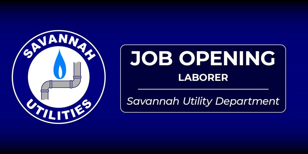 Job Opening
Laborer
City of Savannah, TN Department of Utilities