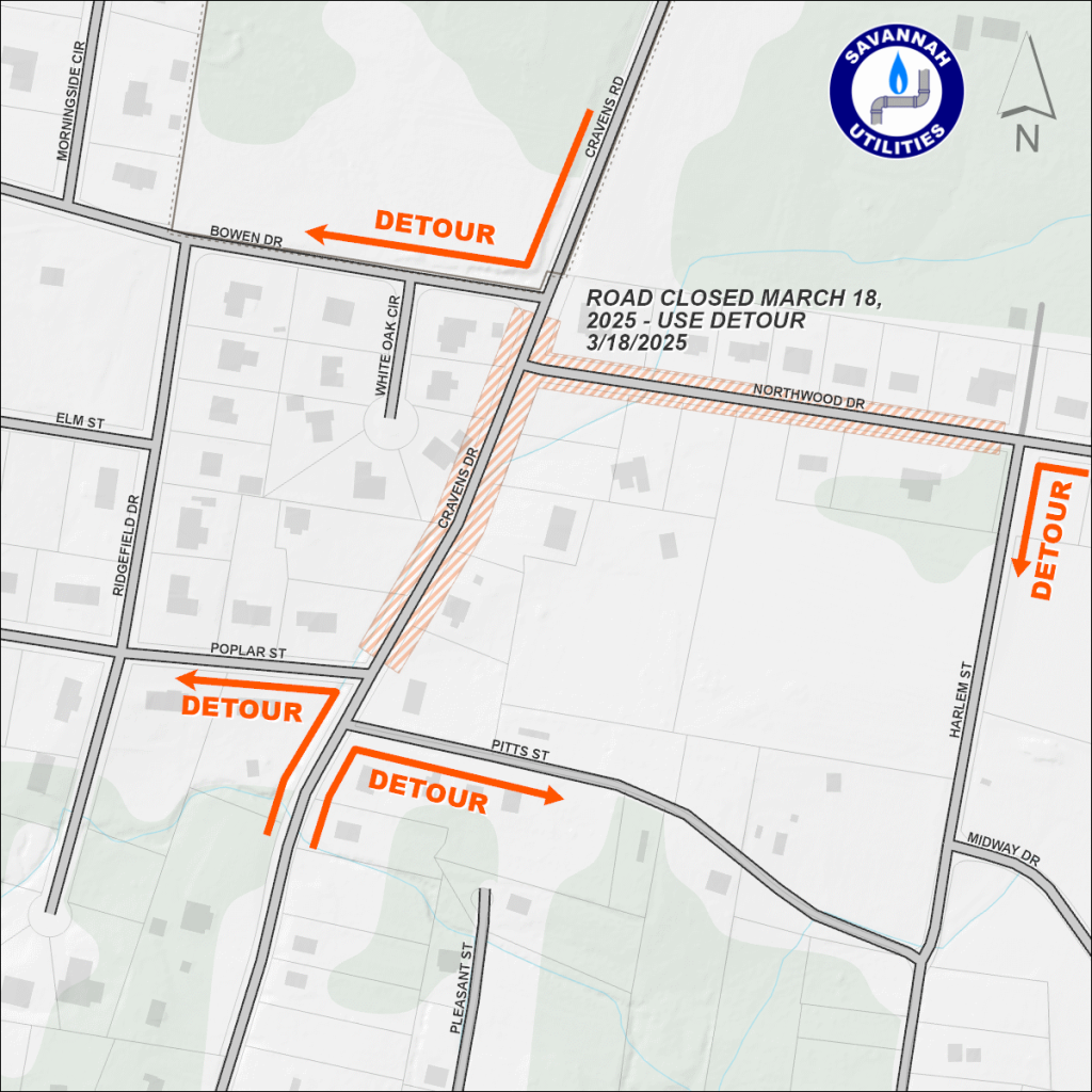 Road Closed - Mar 18 2025

Intersection of Northwood Drive and Cravens Drive