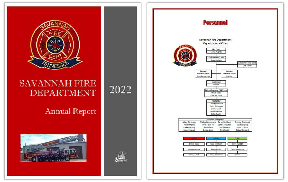 Savannah Fire Department - 2022 Annual Report