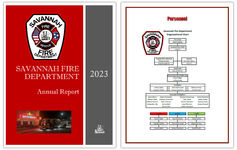Savannah Fire Department - 2023 Annual Report