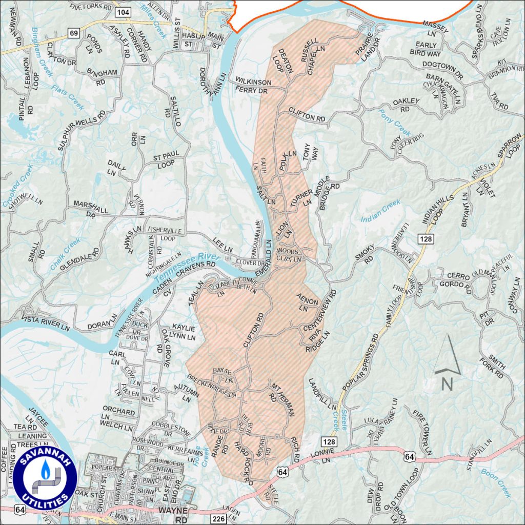 Precautionary Boil Water Notice - October 2, 2025 - Map of affected area